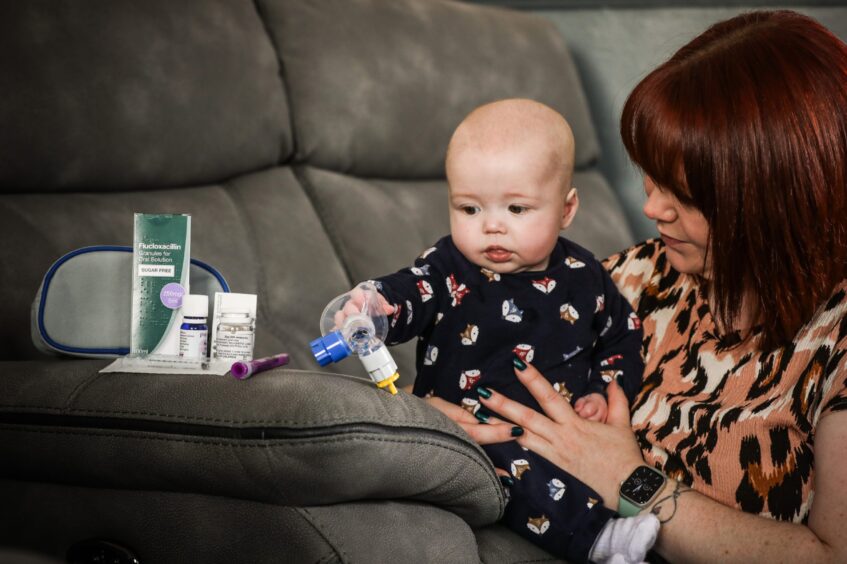 Angus mum Kirstin with her son Arlo. 