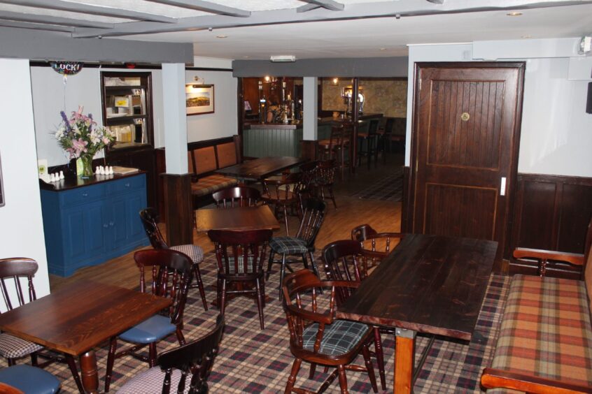 Inside The Osnaburg pub in Forfar, Angus.