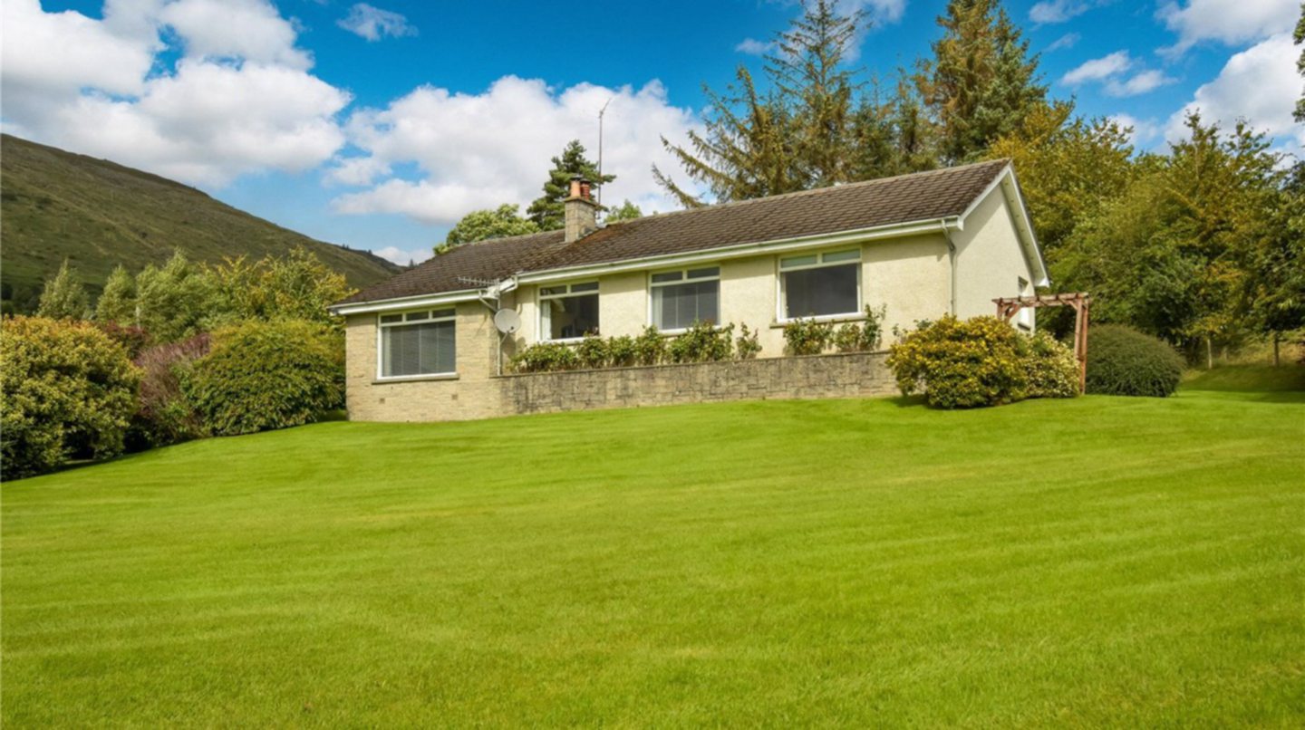 For sale Perthshire bungalow on banks of Loch Tay
