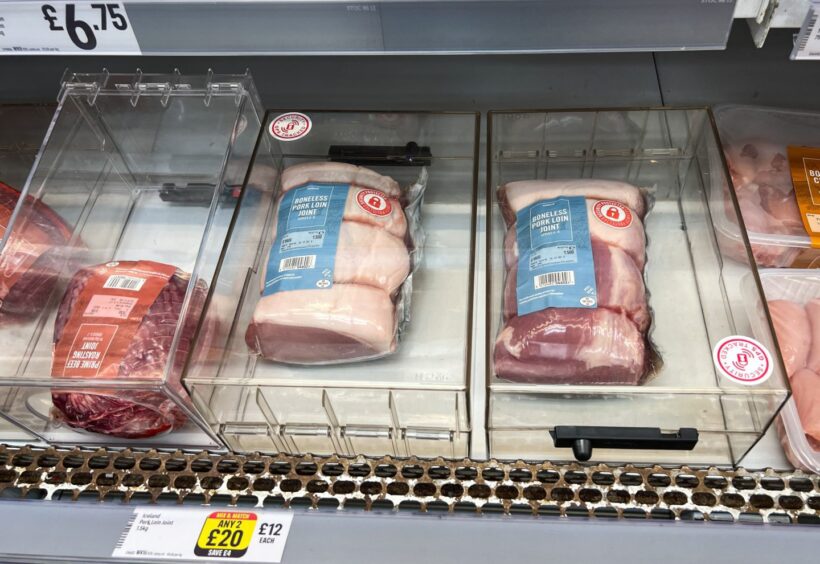 Meat products packaged with security and GPS tags
