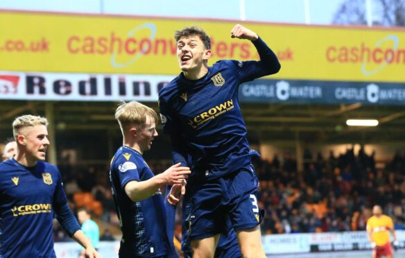 Owen Beck impressed once more for Dundee FC. Image: Shutterstock/David Young