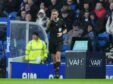 Referee Kevin Clancy awards Rangers a penalty after a VAR check against Dundee. Image: Shutterstock