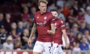 David Gold bought Arbroath level against Morton. Image: SNS