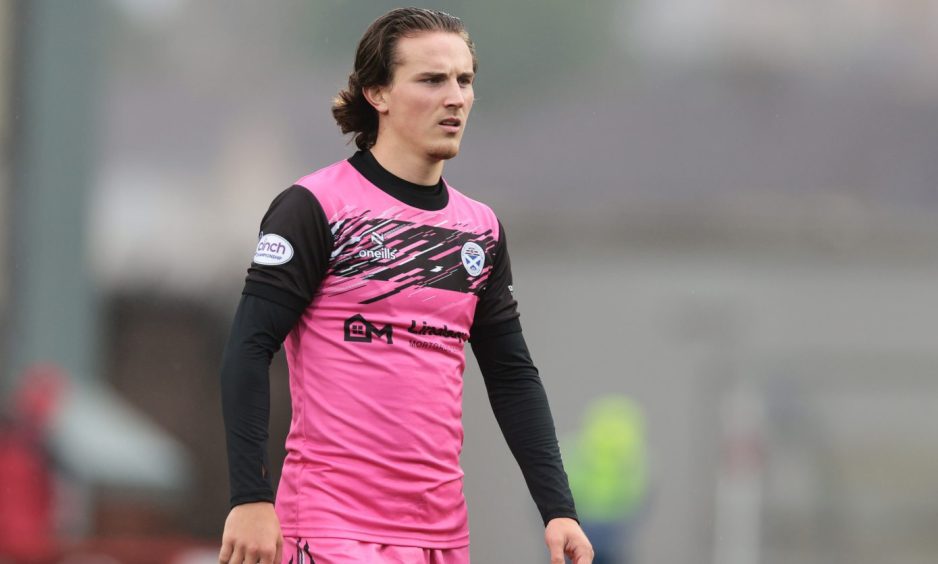 Dundee United's Logan Chalmers in action for Ayr United