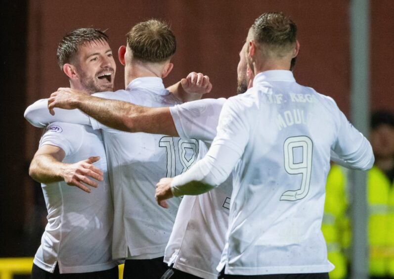 Ross Docherty after scoring his first United goal against Arbroath