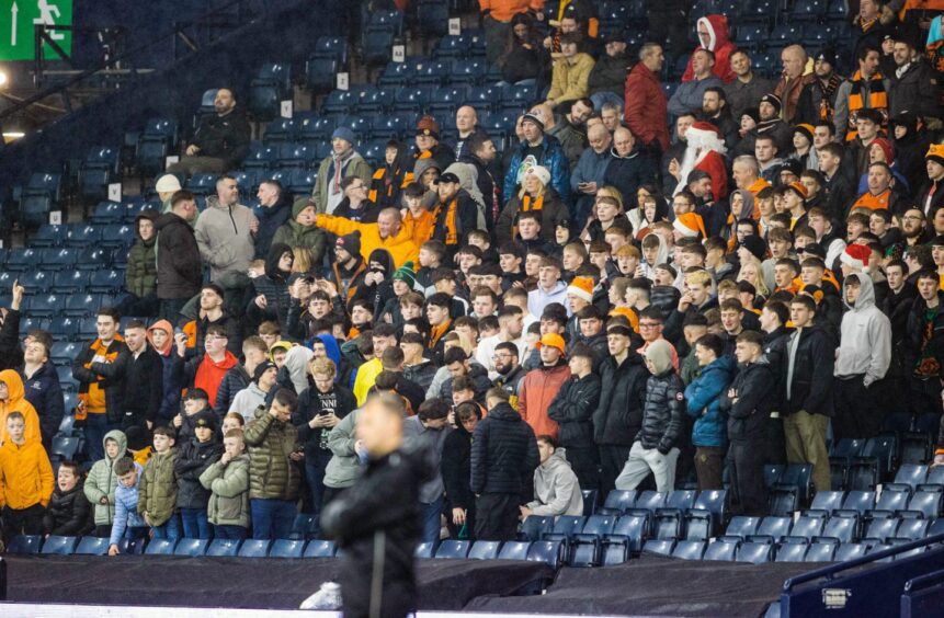 Dundee United supporters at Hampden Park