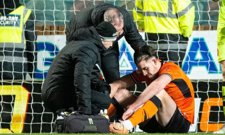 Prone Dundee United defender Declan Gallagher.