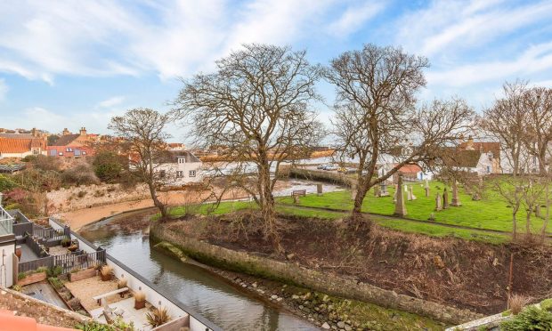 The property overlooks the Dreel Burn in Anstruther. Image: Thorntons