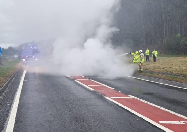 Car fire A9