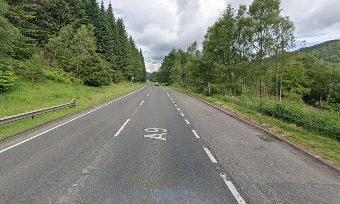 The A9 just south of Dunkeld.