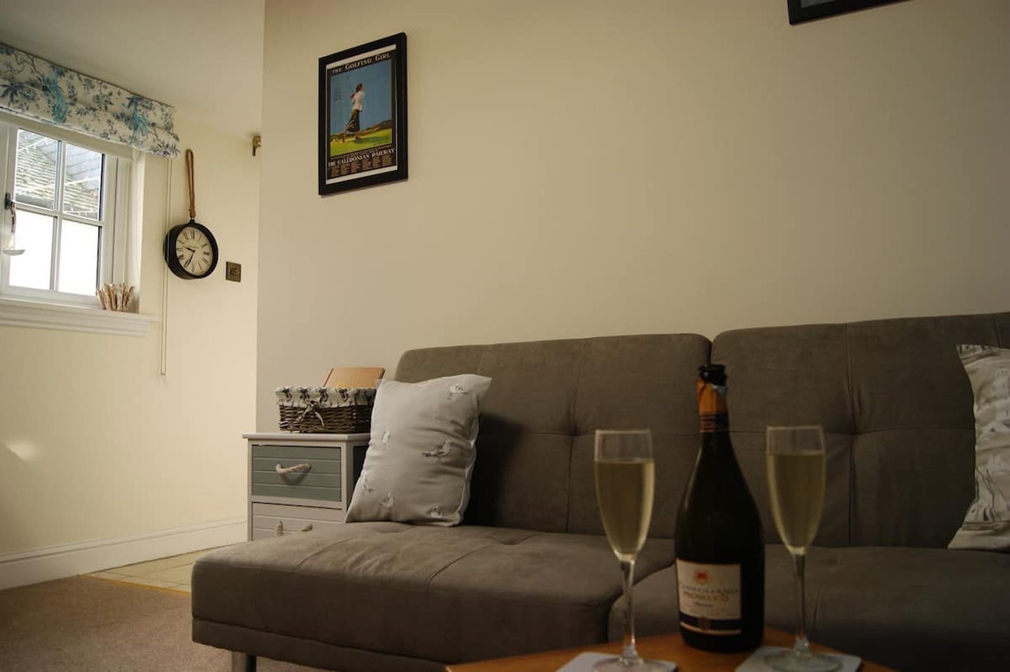 Lounge area at The Buddon Bothy.