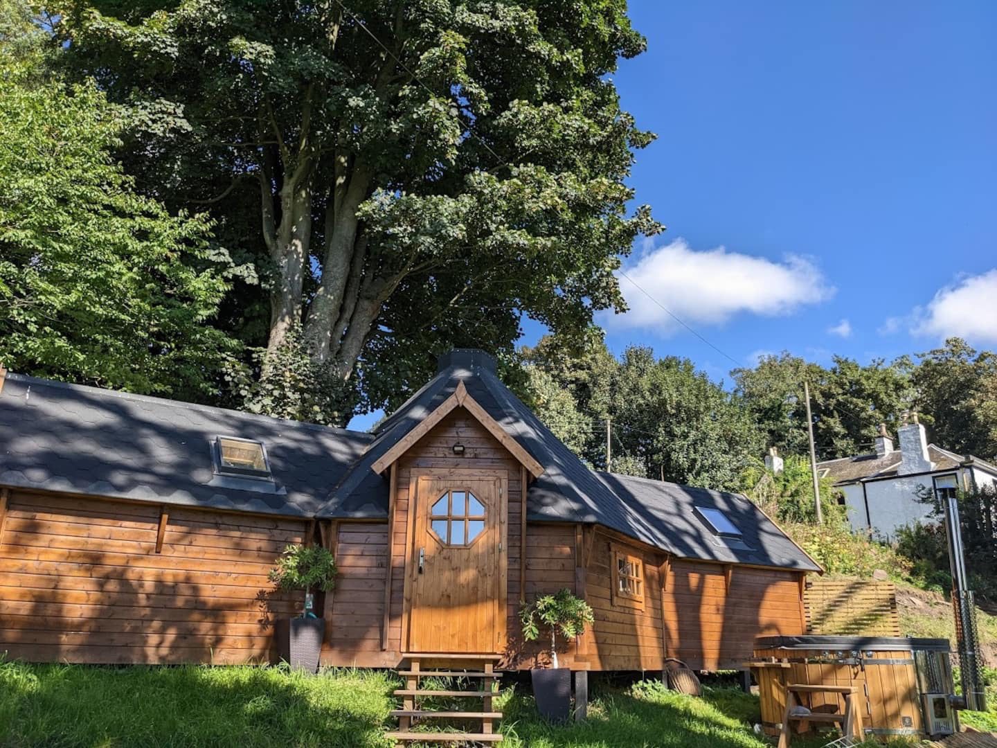 Exterior of cabin in Inverkeilor.