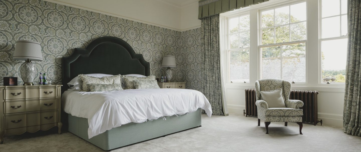 One of the bedrooms inside Auchterarder House.