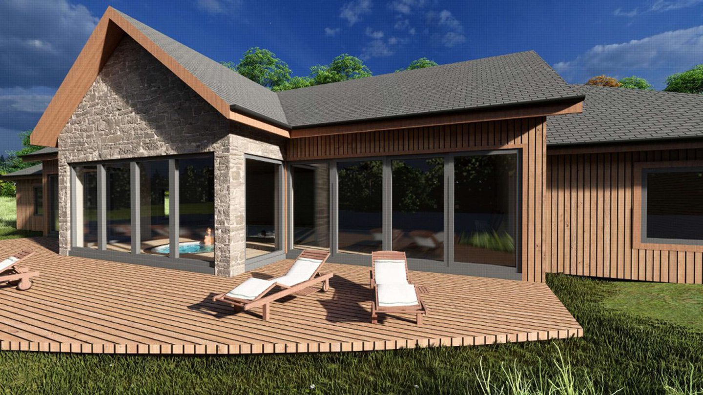 The Auchterarder House swimming pool complex will have an external timber decking area