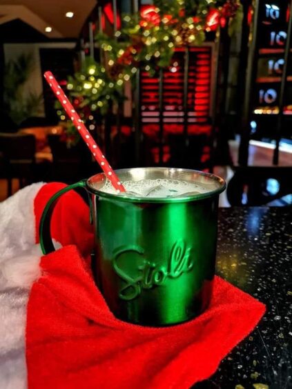 The festive Blitzen cocktail.