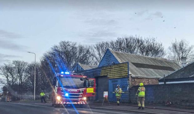 Emergency services on Broughty Ferry Road, Dundee.