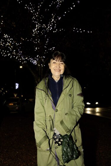 Sue Varga at the Craigie Christmas lights event