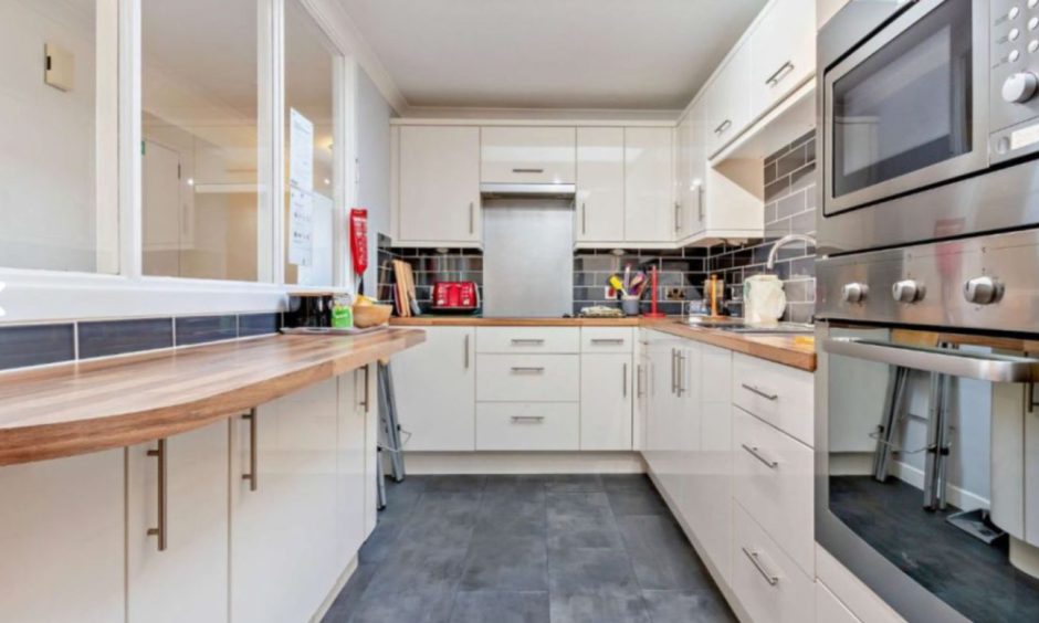 Kitchen in cottage at Mount Florence in Perth.