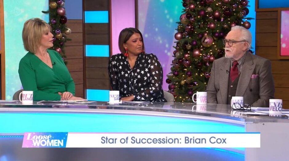 Host Ruth Langsford apologised for the language used by Brian Cox on Loose Women 