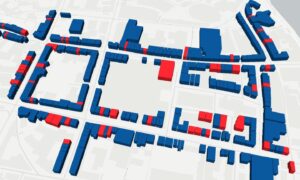 Perth tracker map showing the empty and occupied units on the high streets