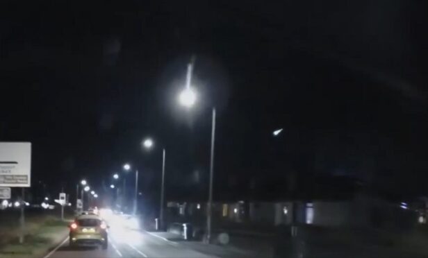 The meteorite was spotted flying across north east Fife.
