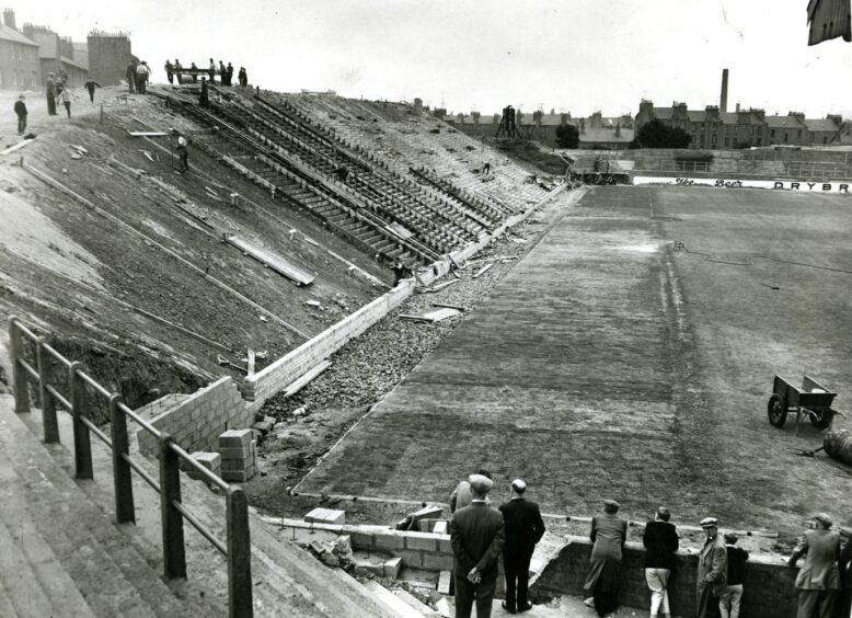 Tannadice Park construction work 