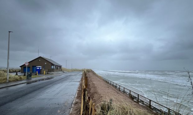 £250,000 was spent repairing the road beside Montrose Coastguard station. Image: Graham Brown/DC Thomson