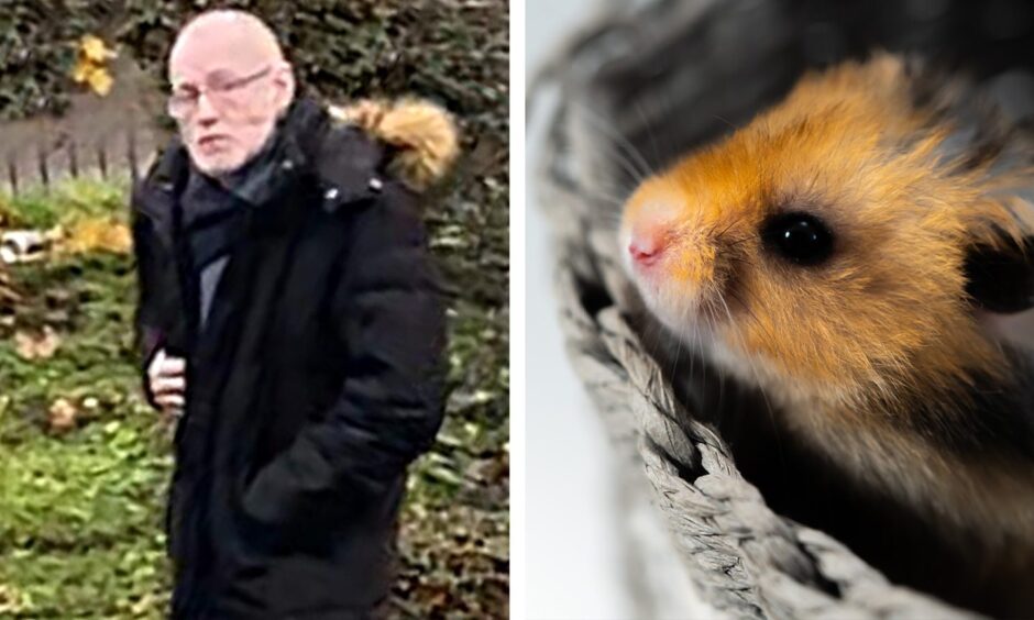 Ian Rodger and a hamster