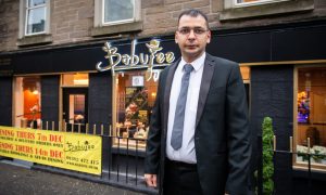 Nasir Hussain outside Babujee in Dundee. Image: Kim Cessford/DC Thomson