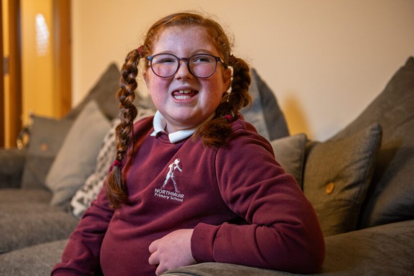 Caitlin was diagnosed with the rare condition aged two.