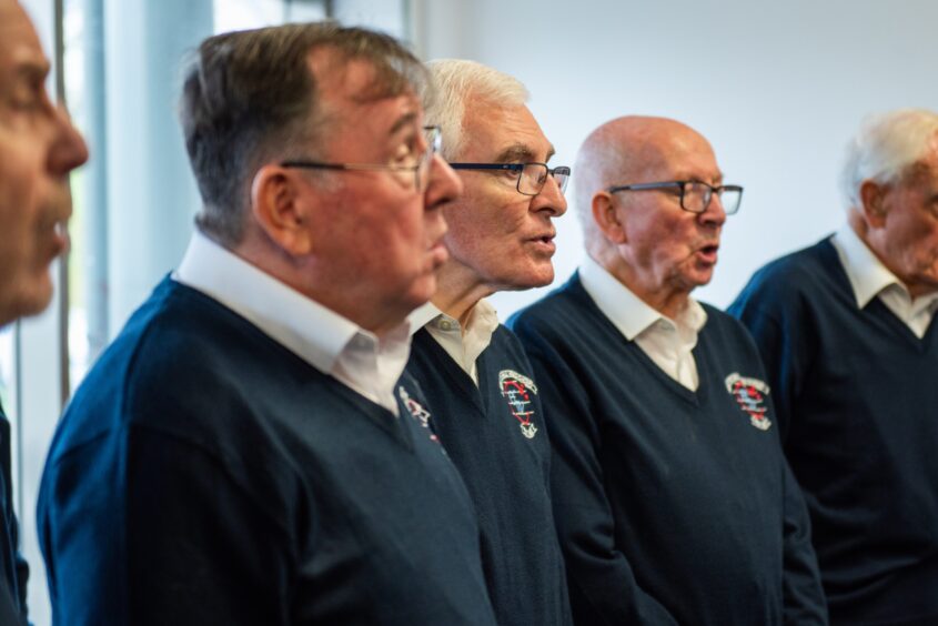East Fife Male Voice Choir performed folk songs as well as Christmas carols at the concert in Whitfield GP surgery in Dundee