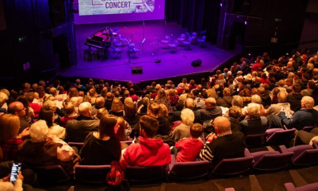 The audience awaits the start of the Christmas concert at Gardyne Theatre.  Image: Kim Cessford/DC Thomson.