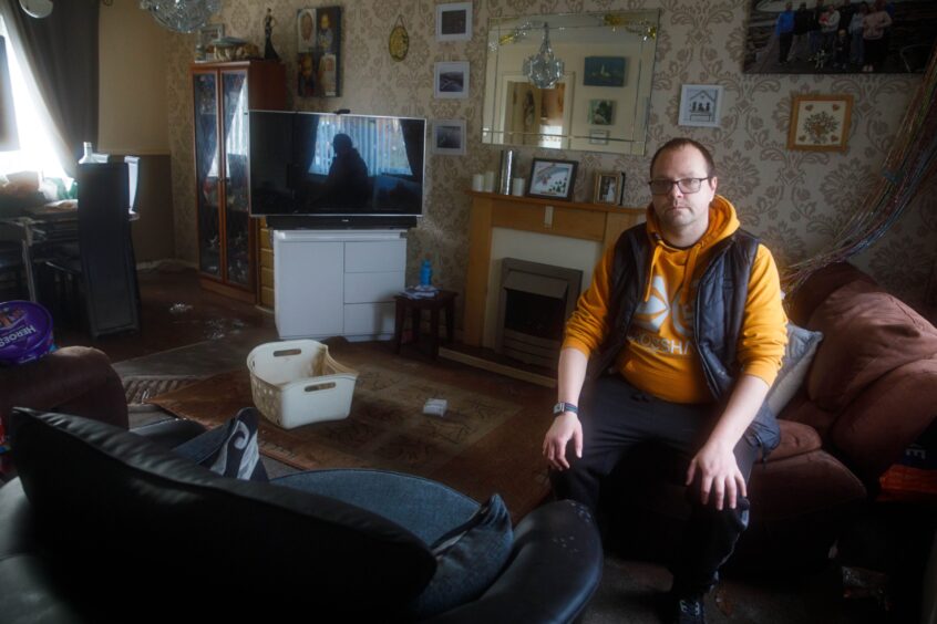 Andrew McIntosh was badly affected by Cupar flooding.