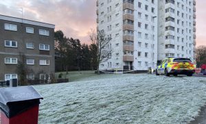 Police outside Burnside Court