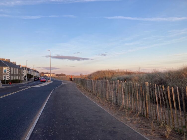 a cycle path in Broughty Ferry