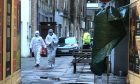 Forensic officers at the scene of Dundee attack