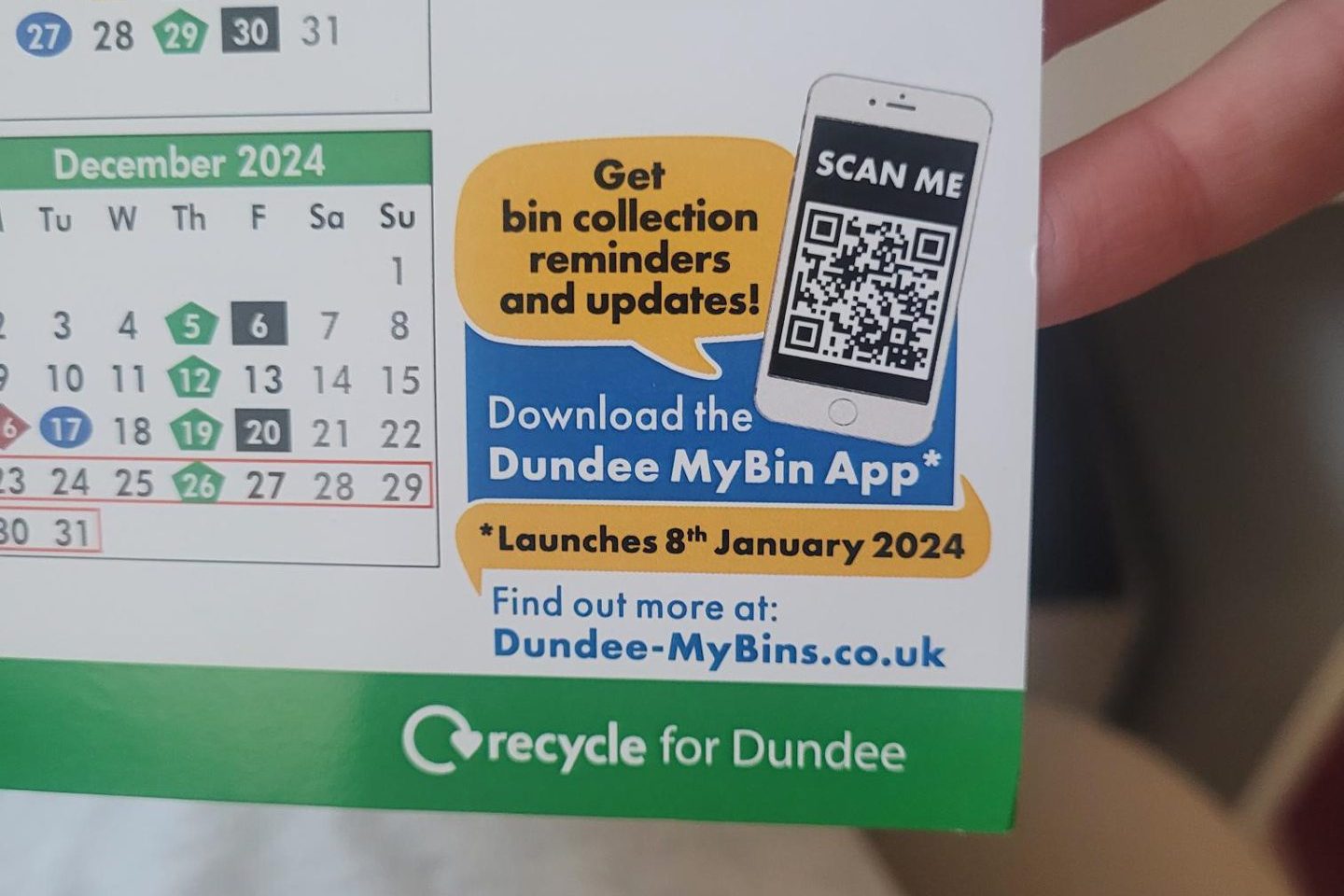 £11,000 spent on new app Dundee bin reminder app