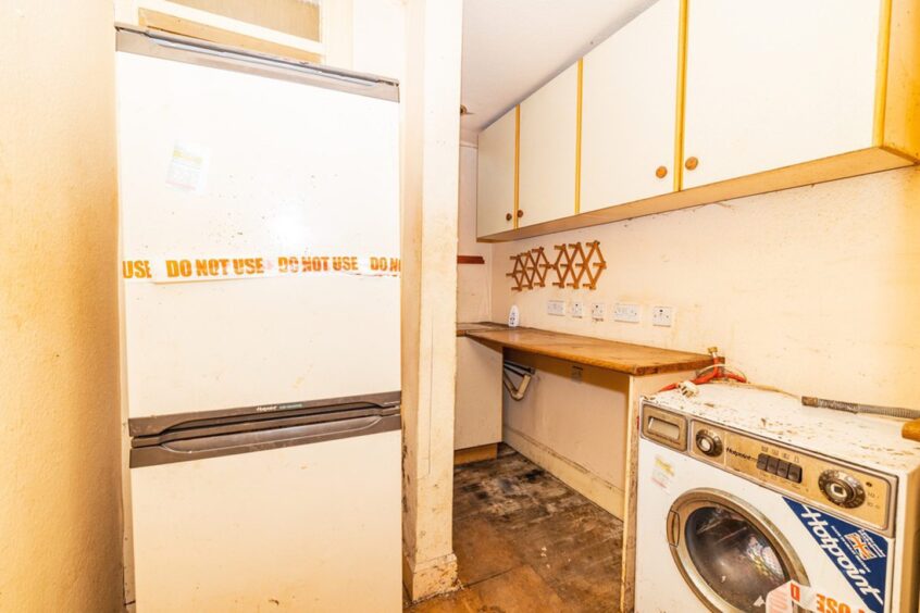 The kitchen at the Nelson Street flat.