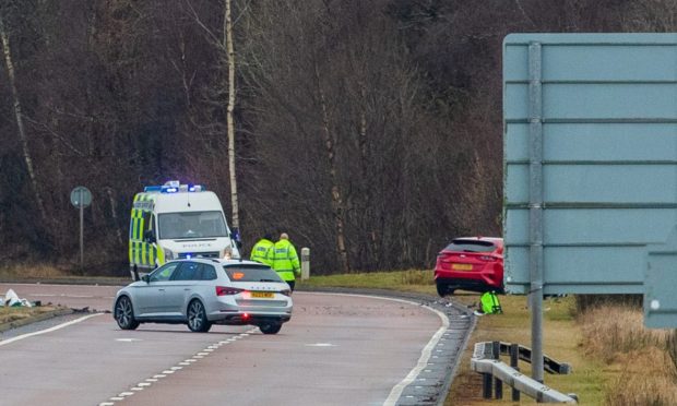 Scene of A9 crash on Hogmanay.