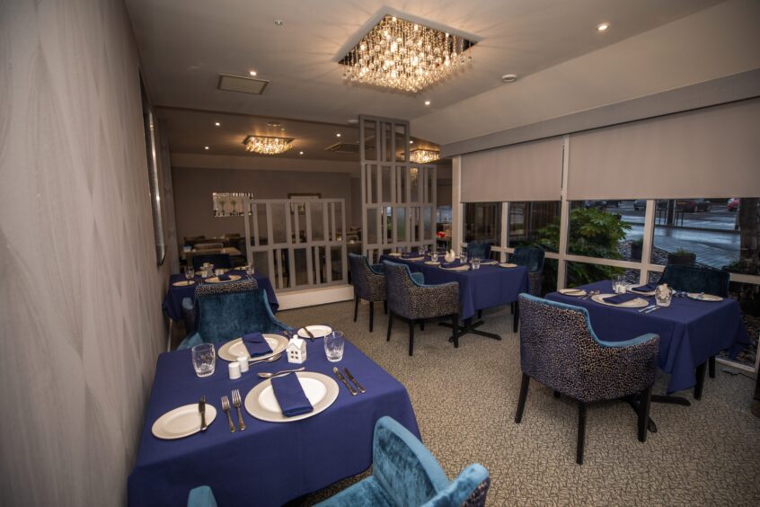 The Grande restaurant at the Dean Park Hotel in Kirkcaldy.