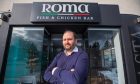 Owner Vito Crolla outside restaurant Roma Ristorante in Speygate, Perth.