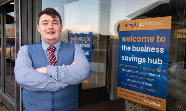Louis King at Simply Solutions  new premises in Ballingry. Image: Steve Brown/DC Thomson.