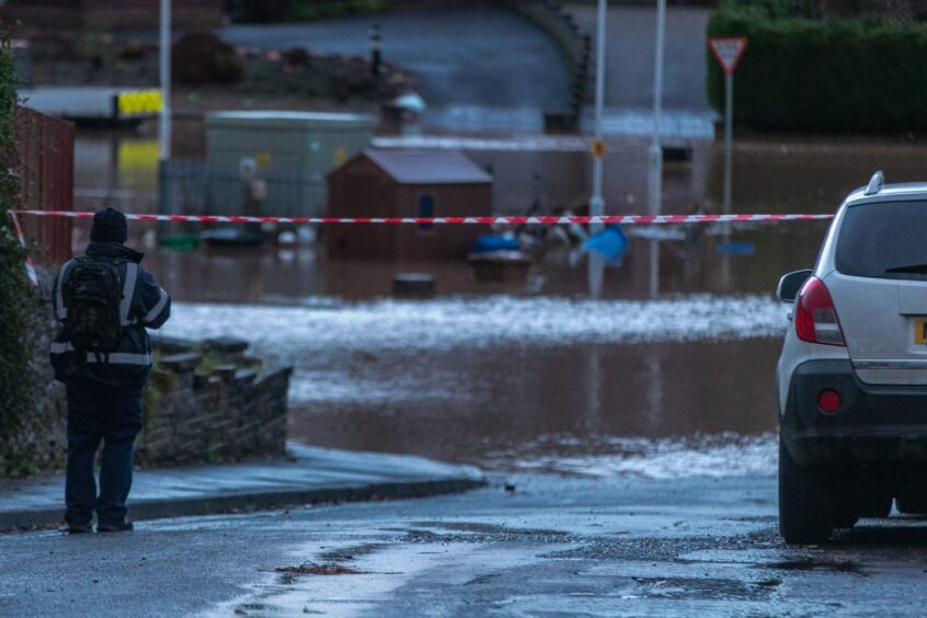 Homes were evacuated in the Fife town. 