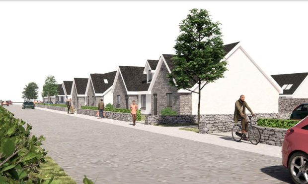Dozens of new houses on the outskirts of Carnoustie are set to be approved by councillors despite 77 objections. Image: Voigt Architects Ltd