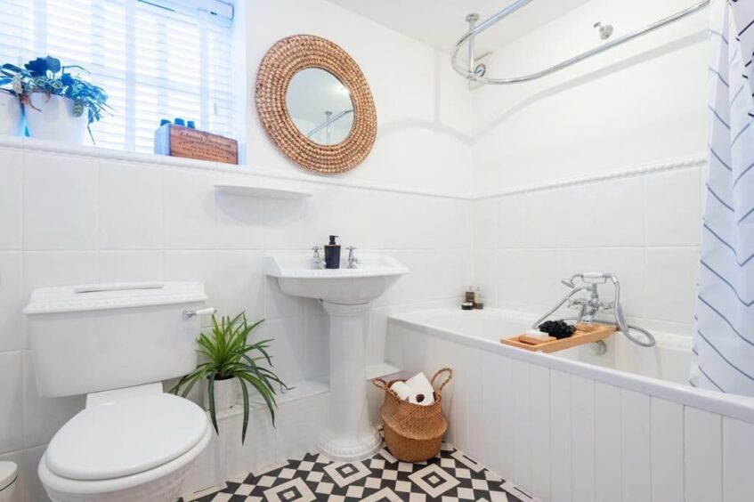 Shared bathroom in Fife coastal home