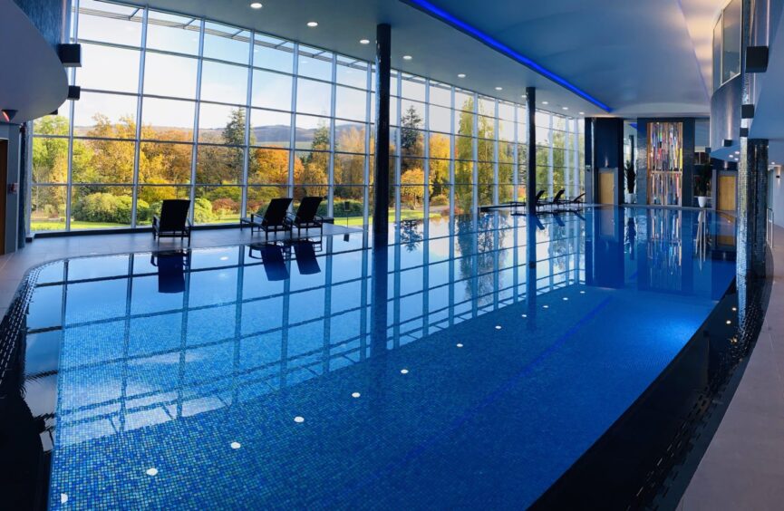 Swimming pool at the spa at Stobo Castle