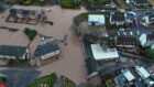 Drone pictures show the aftermath of Storm Gerritt in Cupar. Image: Bruce C Russell.