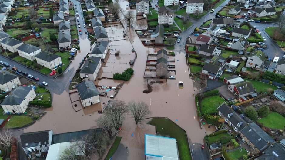 Bruce Russell's drone pictures show the extent of the Cupar flooding