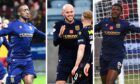 Dundee strikers (from left) Zach Robinson, Zak Rudden and Amadou Bakayoko are battling it out for starting spots at Dens Park.