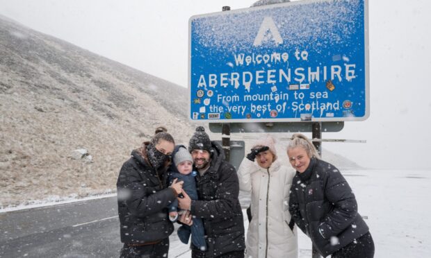 Tourists have been out enjoying a white Christmas in Glenshee. Image: Jasperimage